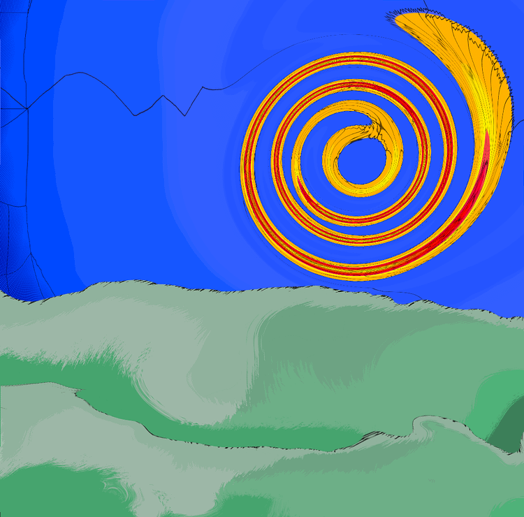 Abstract depiction of the sun